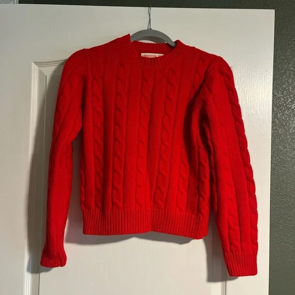 & daughter red cable knit sweater - Picture 1 of 6